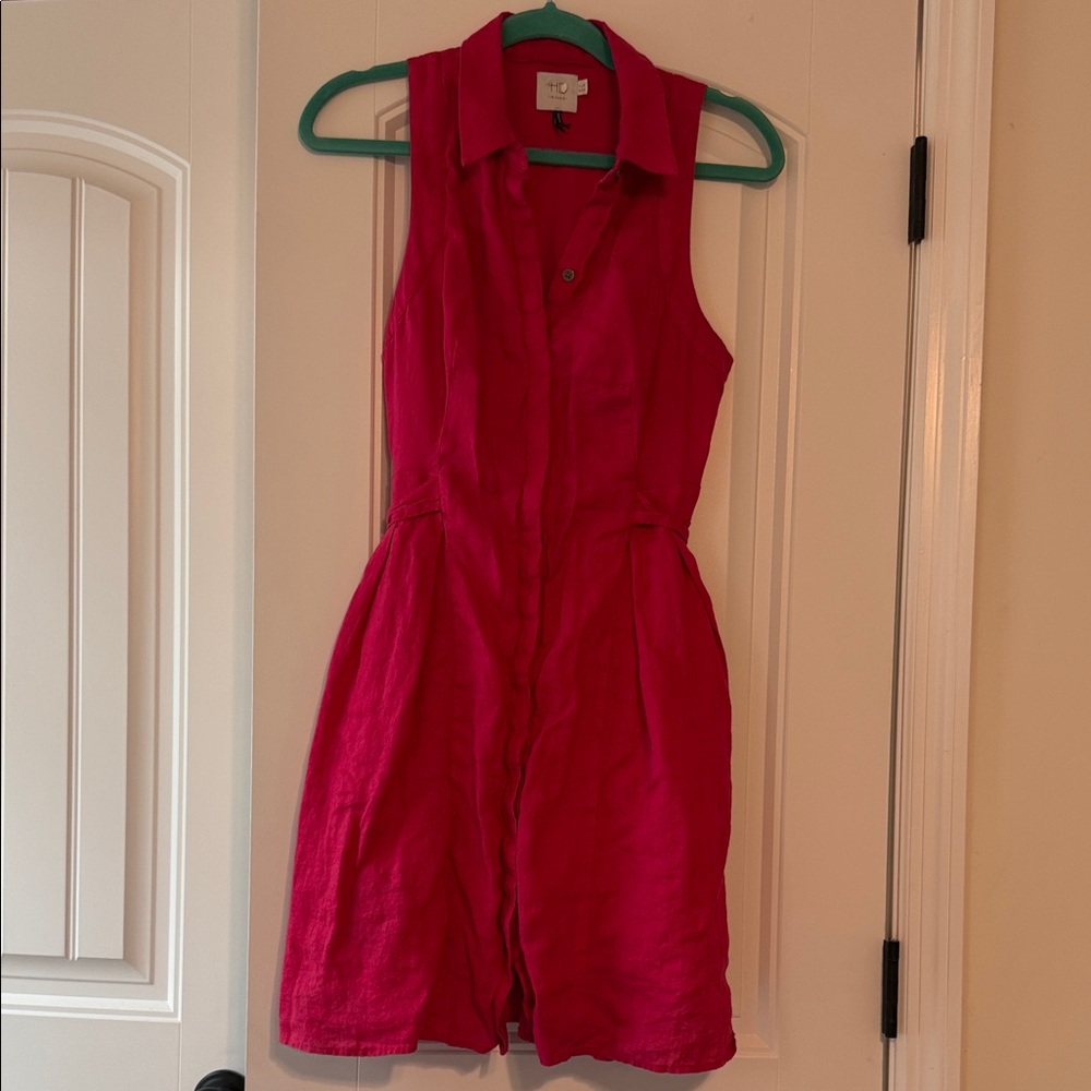 HD in Paris Vibrant Pink Button Front Dress